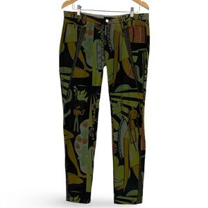 Custo Barcelona Printed Pants in Multi | Size 40 (Medium)